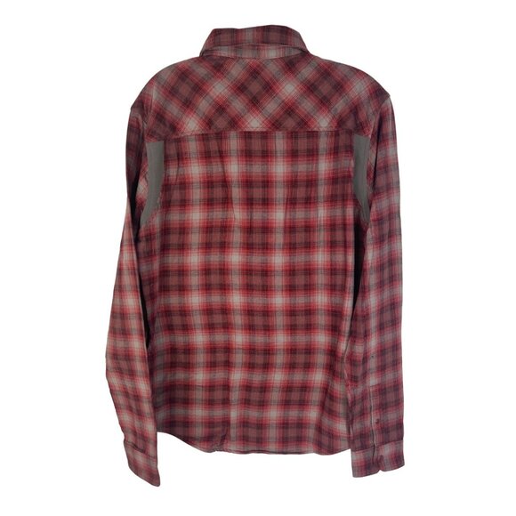 Under Armour Button Front Shirt Mens Medium Red Plaid - Picture 3 of 9